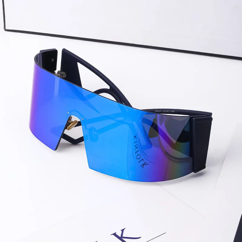 Designer Rimless Oversized One Piece Lens UV400 Sunglasses for Women & Men