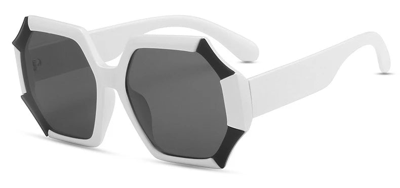 Elevate Your Style with Unique Polygonal Square Sunglasses - Trendy Gradient Lenses for the Modern Woman