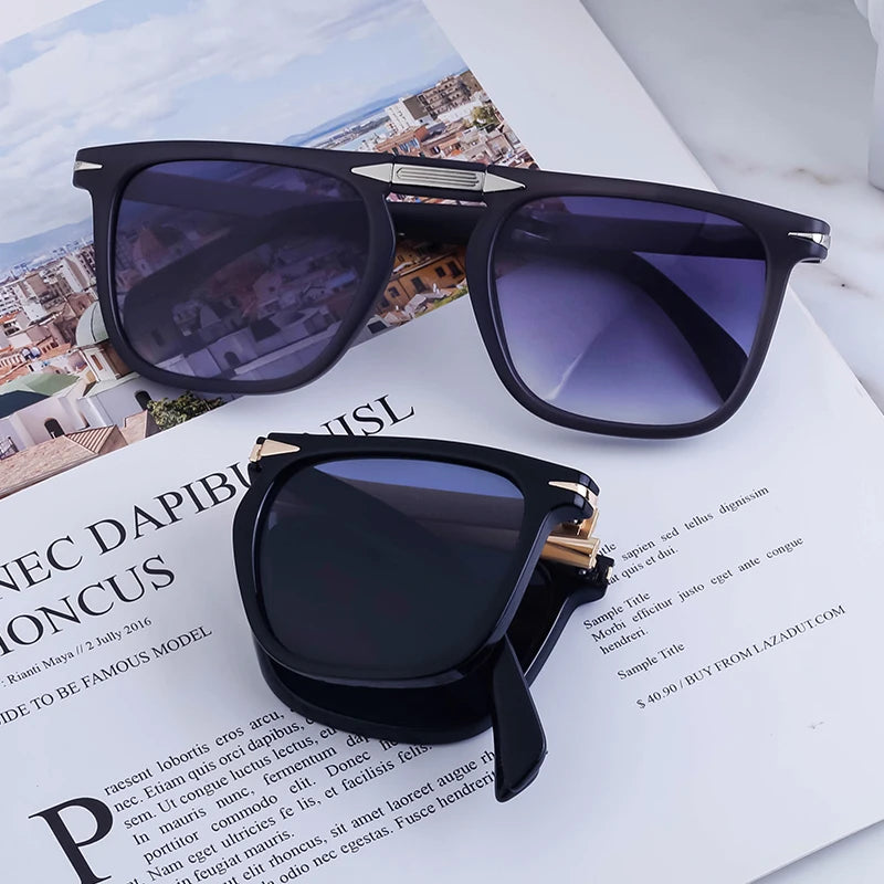  Designer Square Folding UV400 Protection Sunglasses for Men