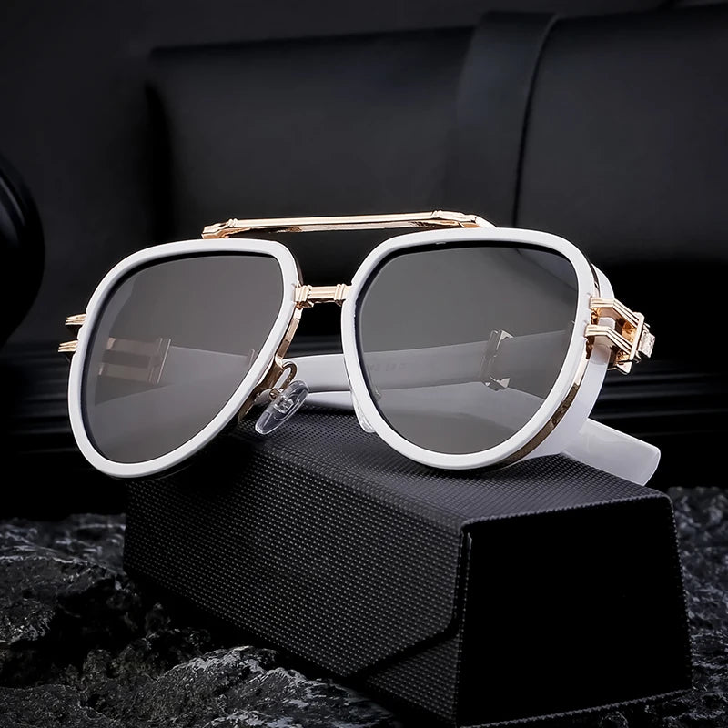  Vintage Retro Style Aviation Double Bridge Polarized UV400 Sunglasses for Men
