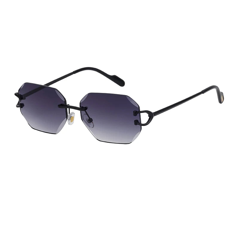  Designer Rimless Diamond Cut Lens UV400 Sunglasses for  Women & Men