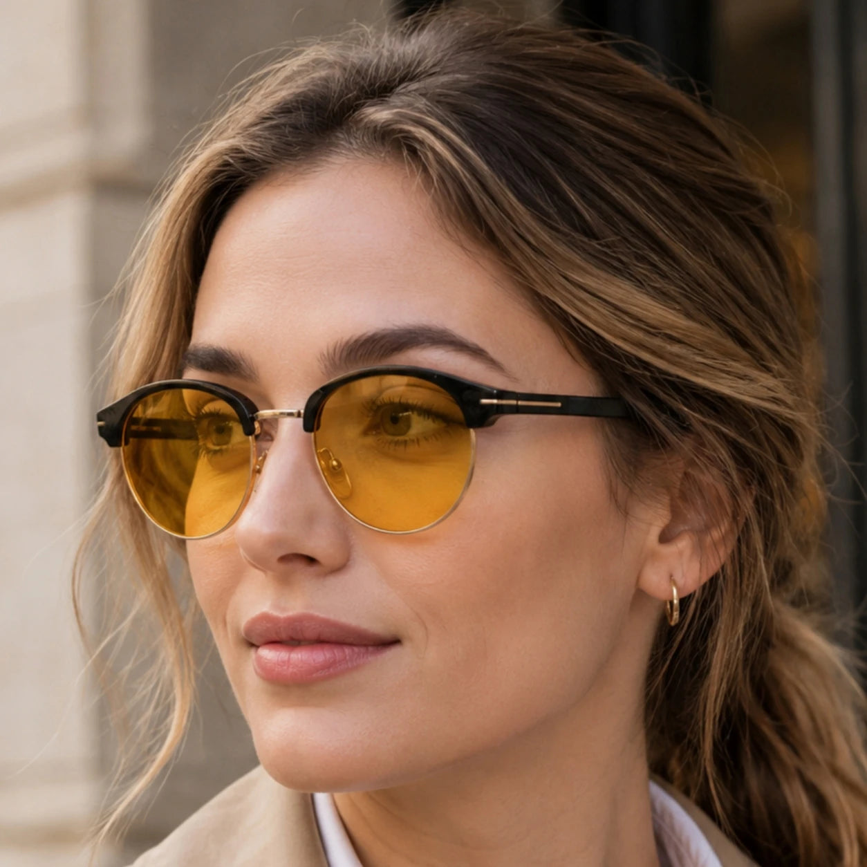 Designer round Metal Frame UV400 Protection Sunglasses for Women 