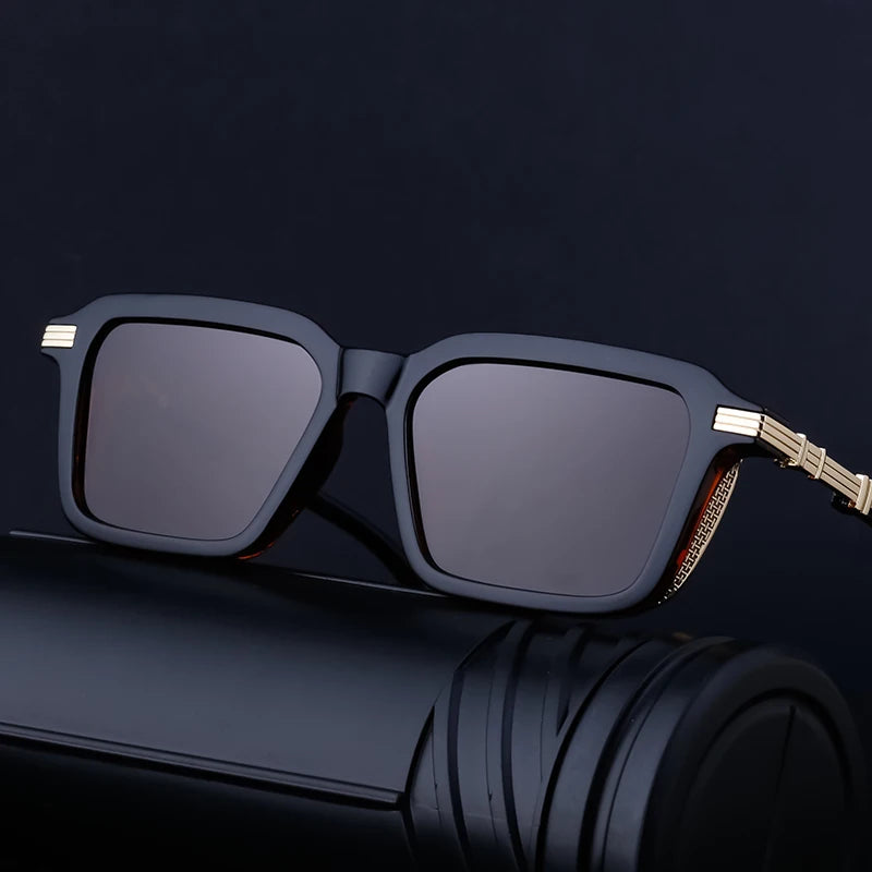 Vintage Designer Rectangle Polarized UV400 Sunglasses for Men