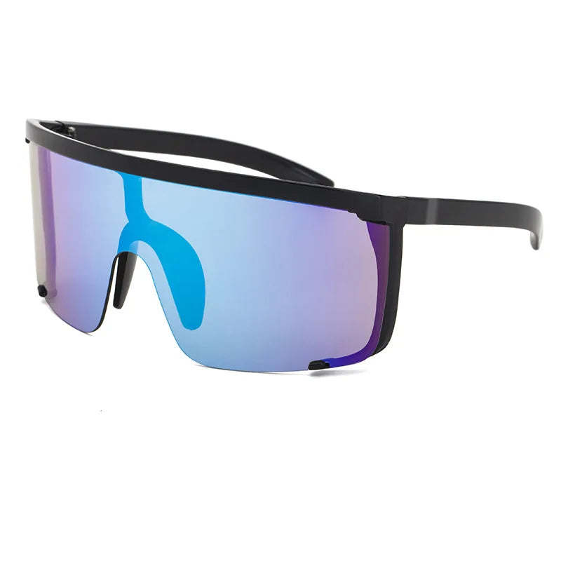 Sport Lens Big Frame Colorful Windproof UV400 Sunglasses for Women & Men 