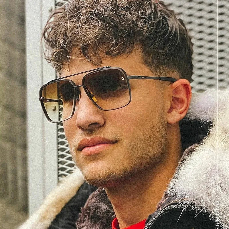 Designer Metal Frame Double Bridge UV400 Sunglasses for Women & Men