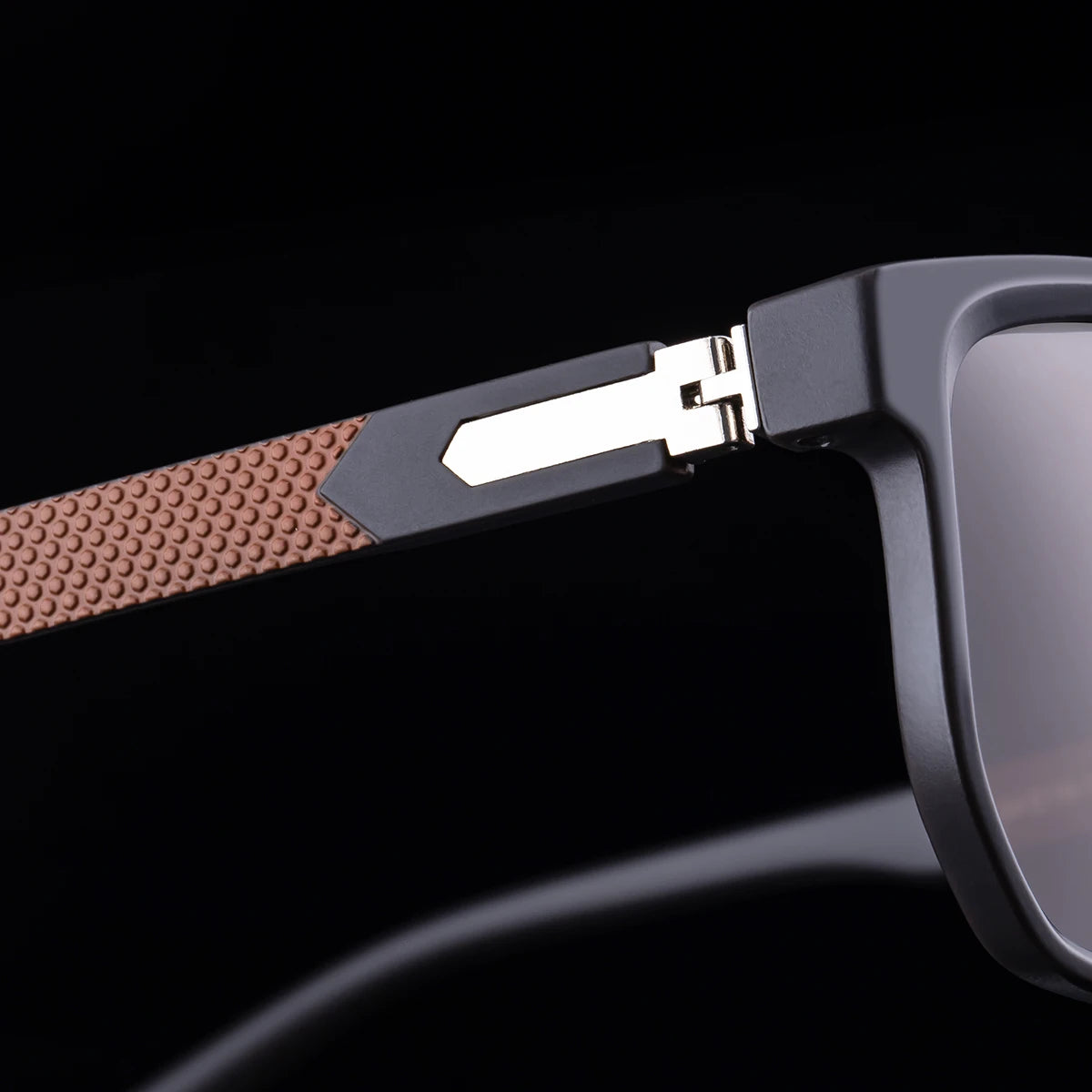 Fashion Square Double-Action Spring Hinge Polarized UV400 Sunglasses for Men
