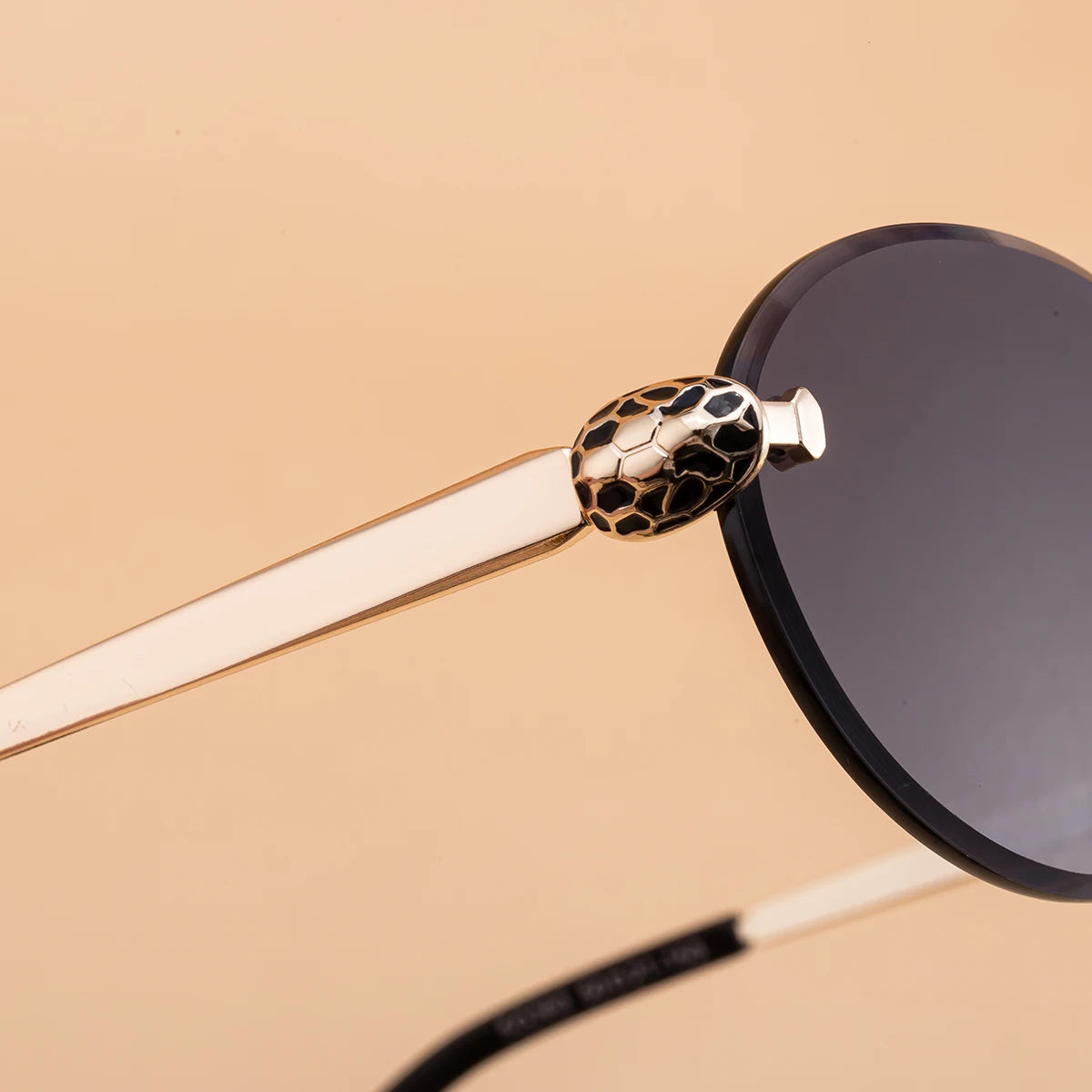  Designer Rimless Oval Diamond Cut Lens UV400 Sunglasses for Women