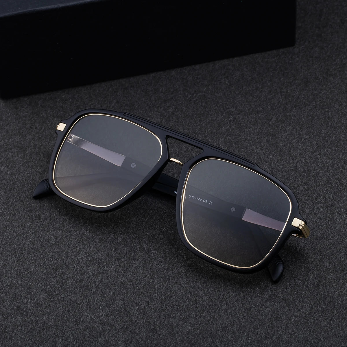 Designer Square Double Bridge UV400 Protection Sunglasses for Men