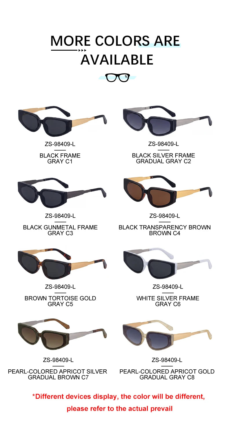 Designer Rectangle PC Frame UV400 Protection Sunglasses for Women