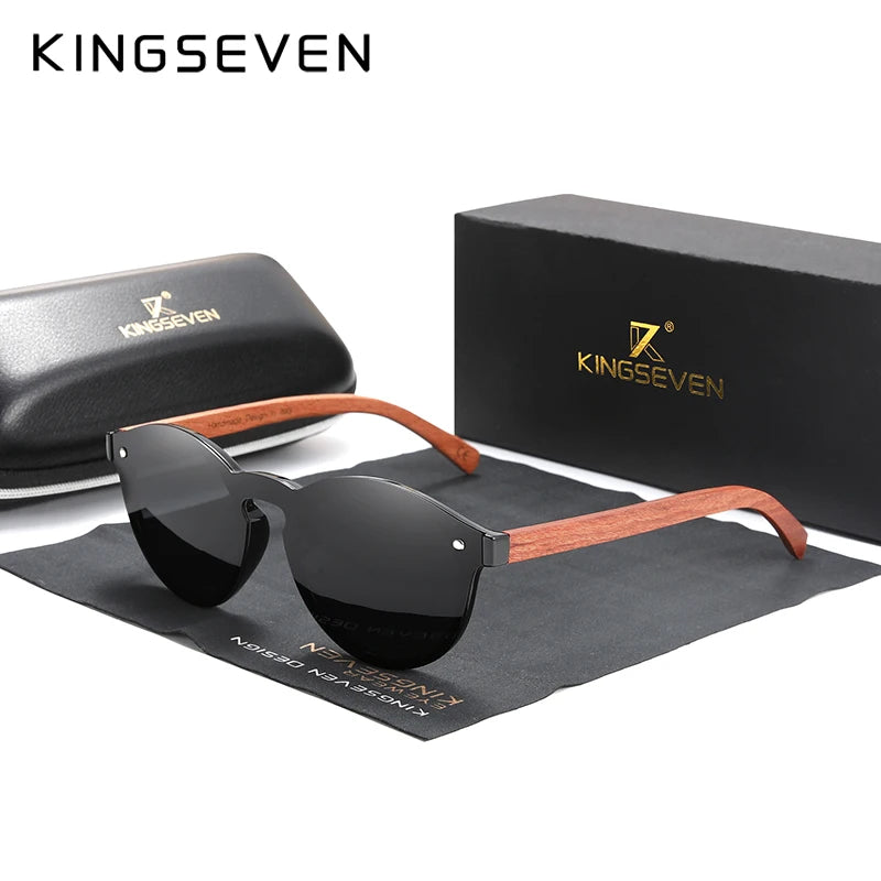 Elevate Your Style with Natural Bubinga Wooden Polarized Sunglasses for Men - Ultimate Protection and Fashion in One!