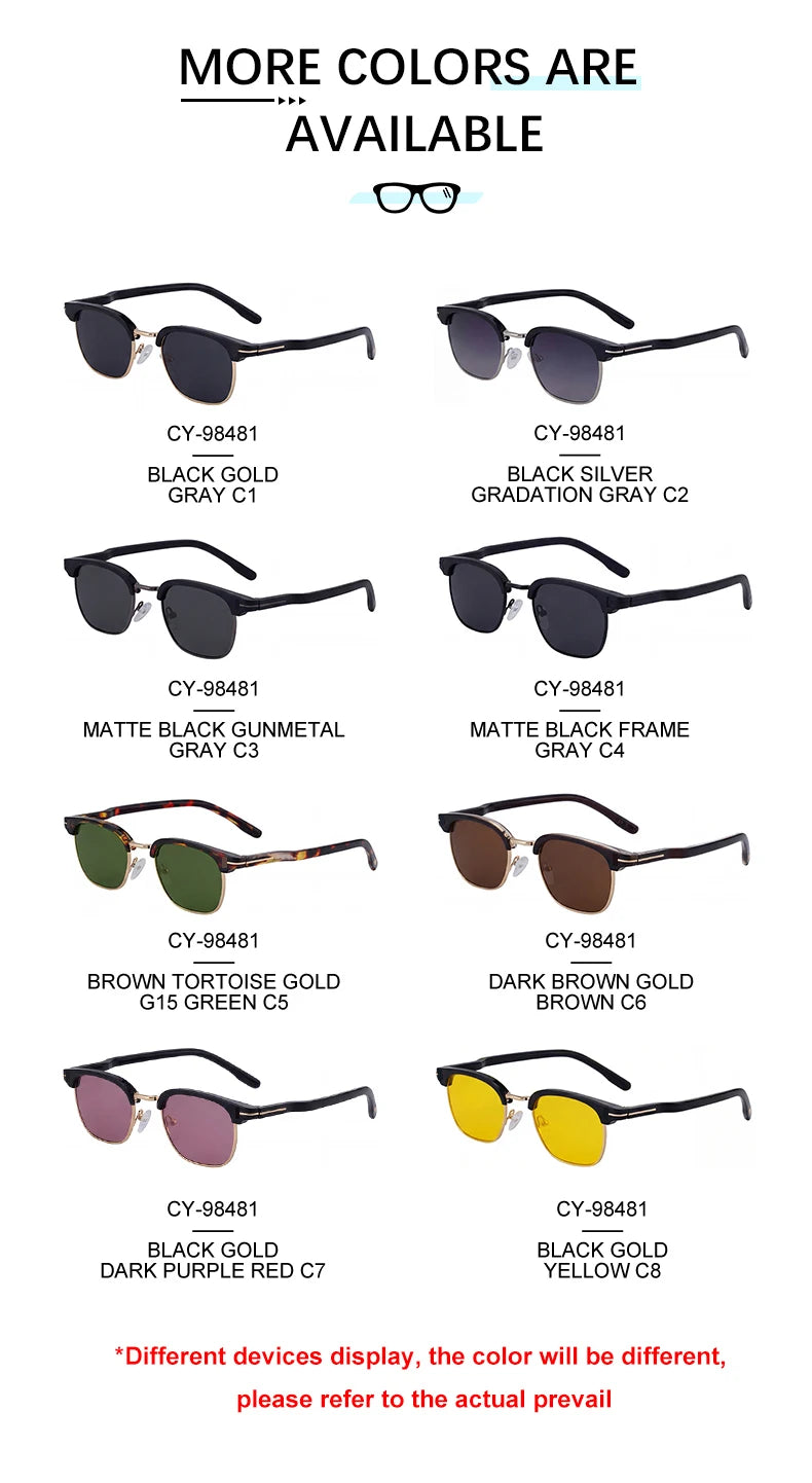 Designer Square Frame UV400 Protection Sunglasses for Women & Men 