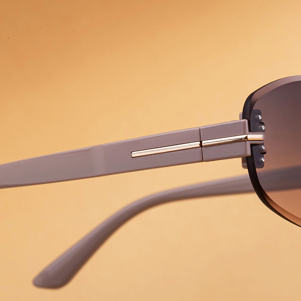  Designer Rimless Oval UV400 Protection Sunglasses for Women