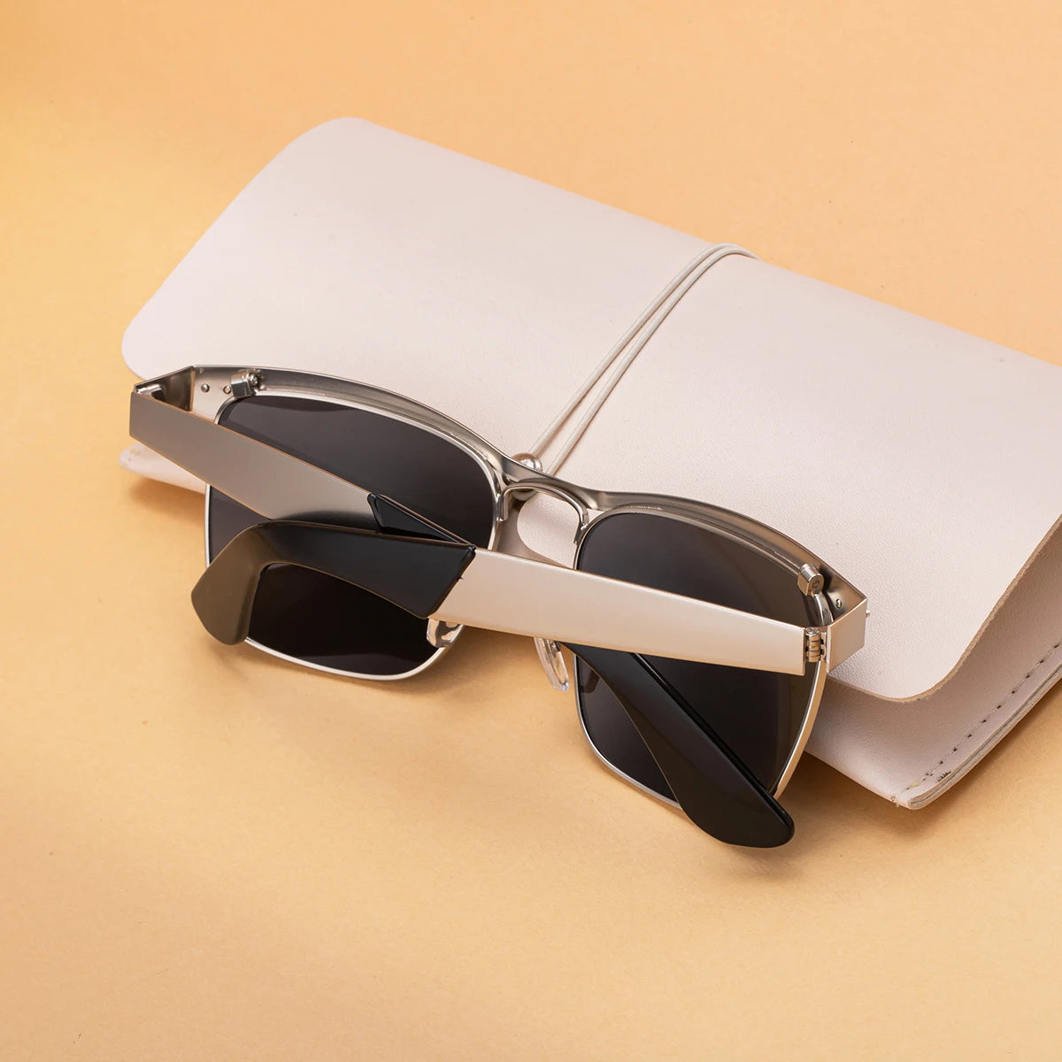  Designer Rectangle Metal Polarized Driving UV400 Sunglasses for Men