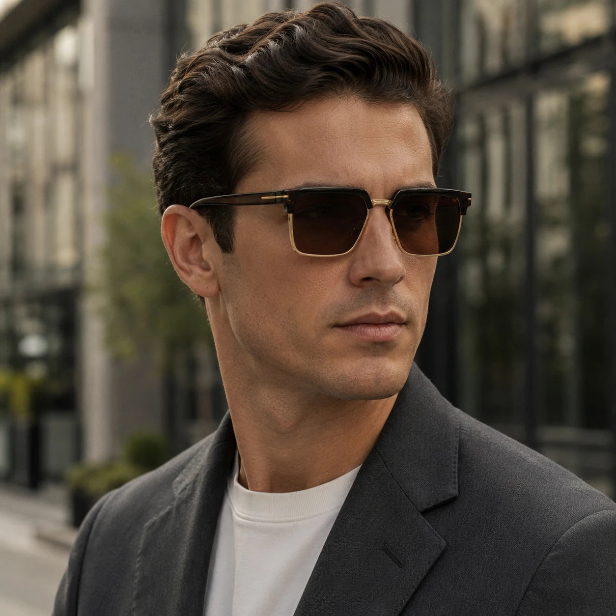Designer Square Frame UV400 Protection Sunglasses for Men