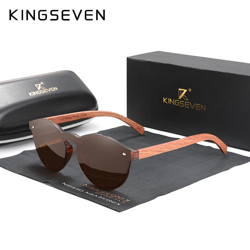 Elevate Your Style with Natural Bubinga Wooden Polarized Sunglasses for Men - Ultimate Protection and Fashion in One!