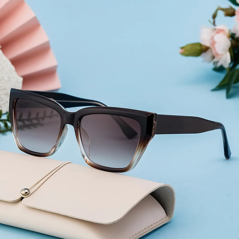 Fashion Cat Eye CP Designer Custom Logo UV400 Sunglasses for Women & Men