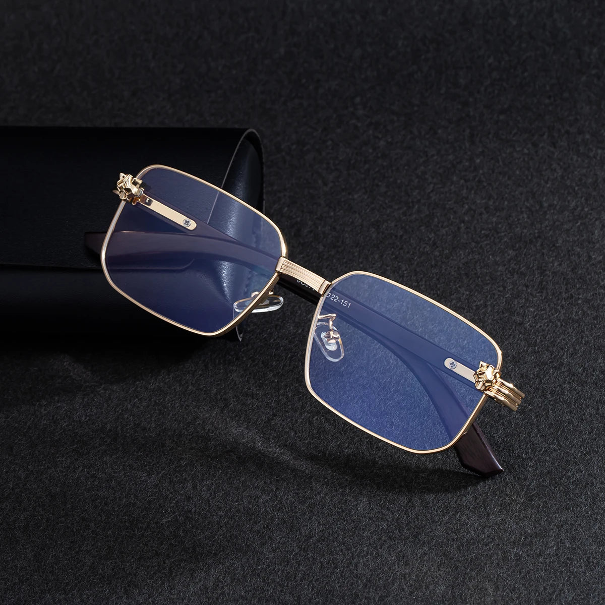  Designer Rectangle Wood Grain Colors Arms UV400 Sunglasses for Men