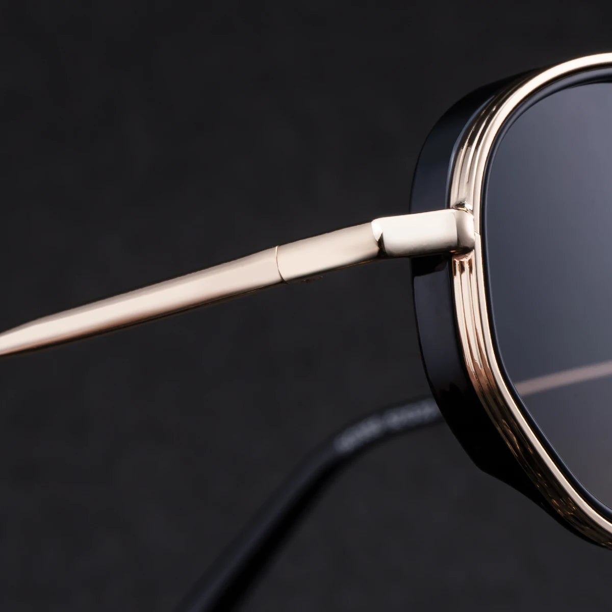 Retro Designer Polygonal Round Metal Punk Style UV400 Protection Sunglasses for Men