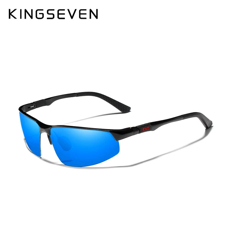 Experience Ultimate Clarity with Our Polarized Aluminum Sunglasses for Men - Stylish Blue Mirror Lenses for Outdoor Adventures