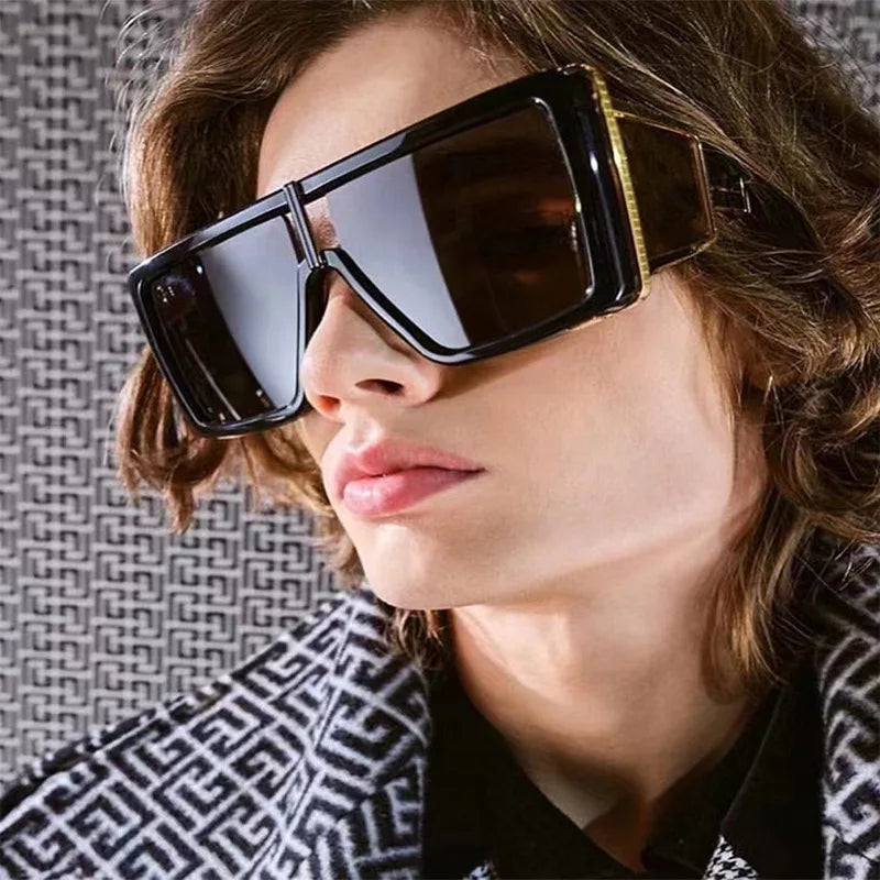 Punk Style Oversized Square UV400 Sunglasses for Women 
