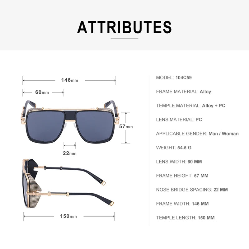  Retro Designer Metal Frame UV400 Sunglasses for Women & Men
