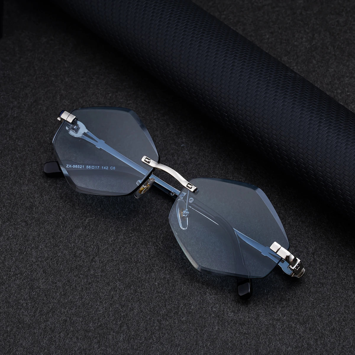Designer Rimless Polygonal Leopard Head UV400 Sunglasses for Women & Men