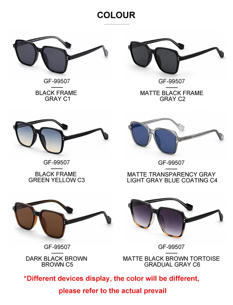 Designer Square Pin-In Temples UV400 Sunglasses for Women & Men
