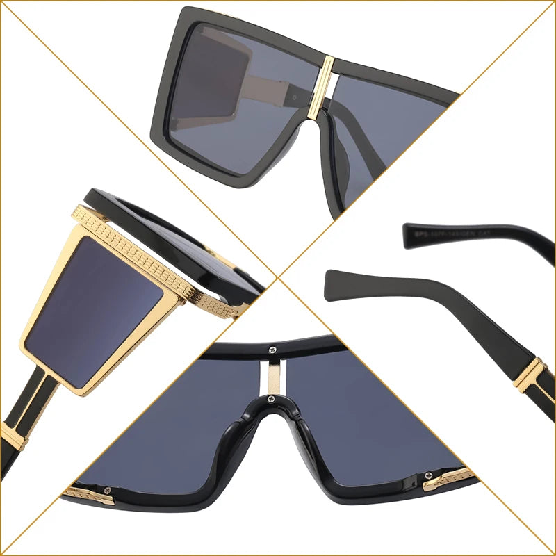  Punk Style Oversized Square UV400 Sunglasses for Women 