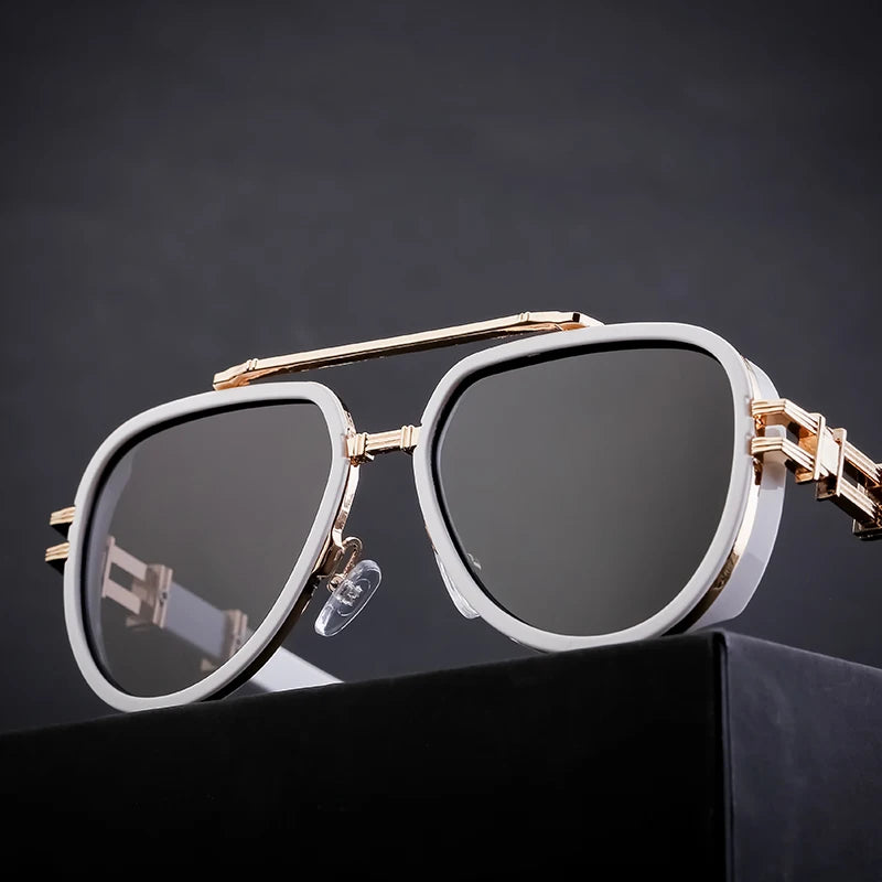  Vintage Retro Style Aviation Double Bridge Polarized UV400 Sunglasses for Men
