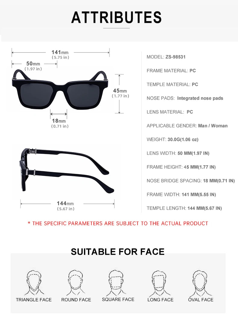 Designer Soft Square PC Frame UV400 Sunglasses for Men 