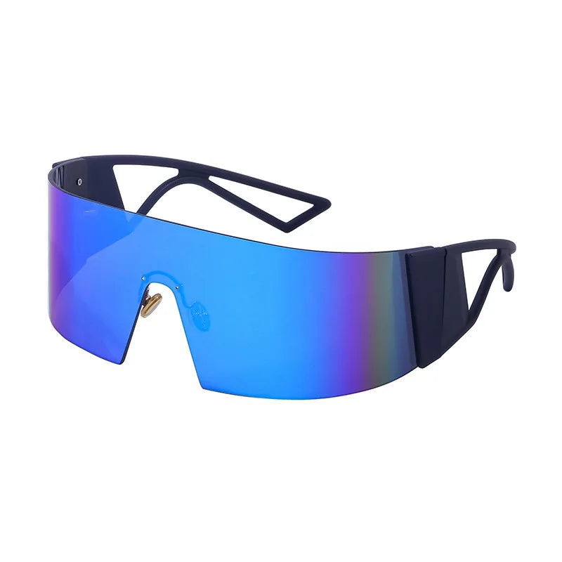 Designer Rimless Oversized One Piece Lens UV400 Sunglasses for Women & Men