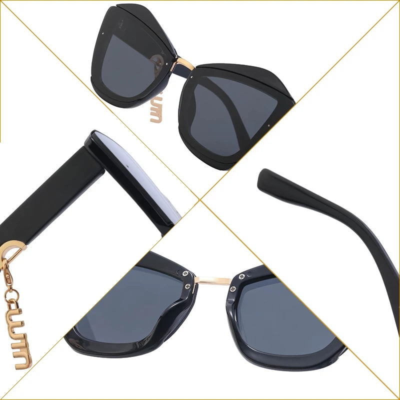 Designer Cat Eye with Chain UV400 Sunglasses for Women 