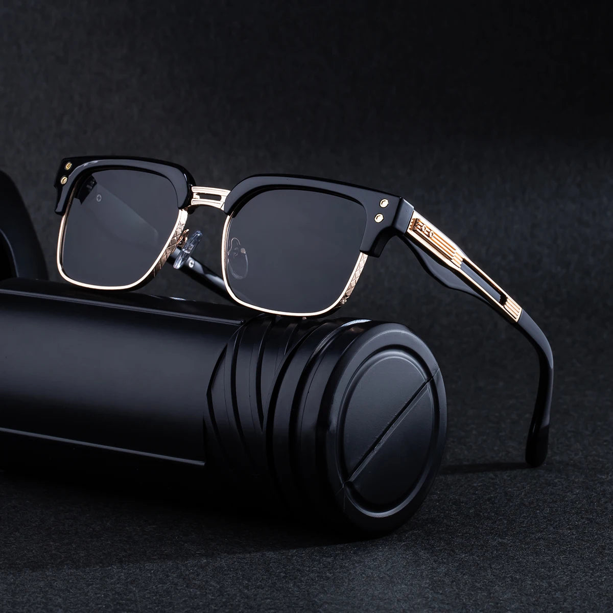 Designer Square Metal Frame UV400 Protection Sunglasses for Men