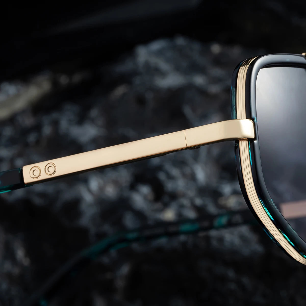 Designer Double Bridge Metal Frame Polarized UV400 Sunglasses for Men