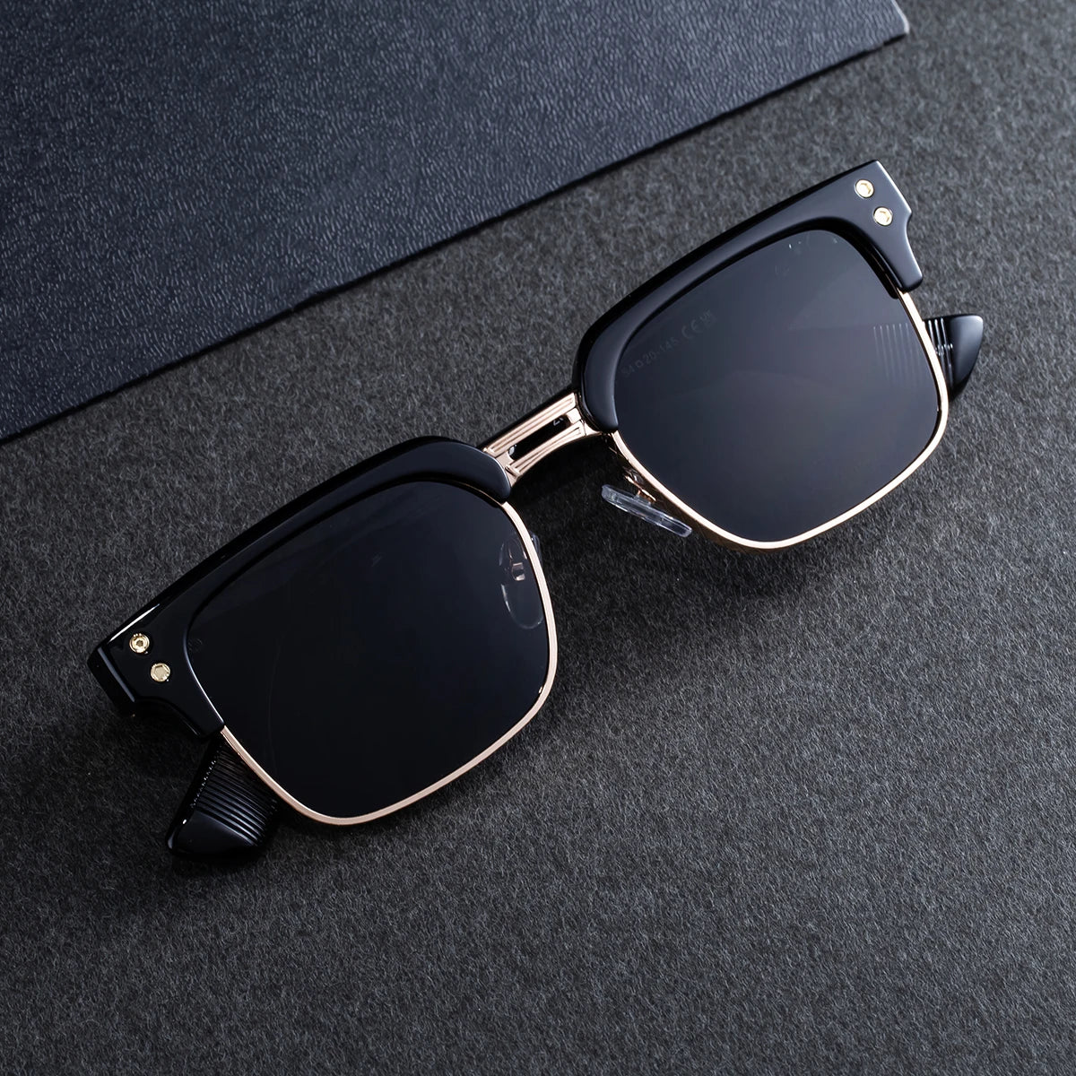 Designer Square Metal Frame UV400 Protection Sunglasses for Men