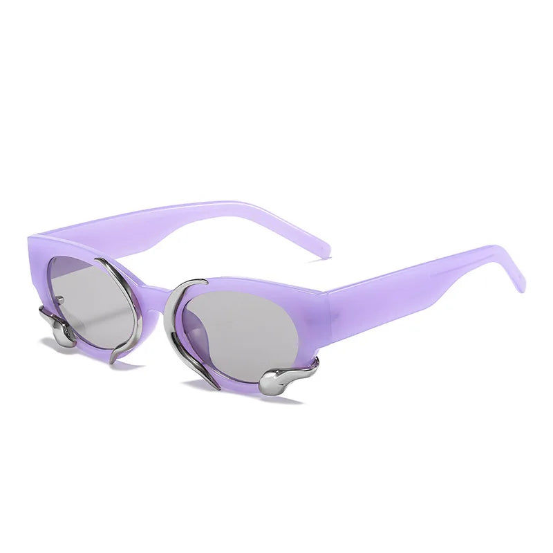 Designer Personality Snake UV400 Protection Sunglasses for Women 