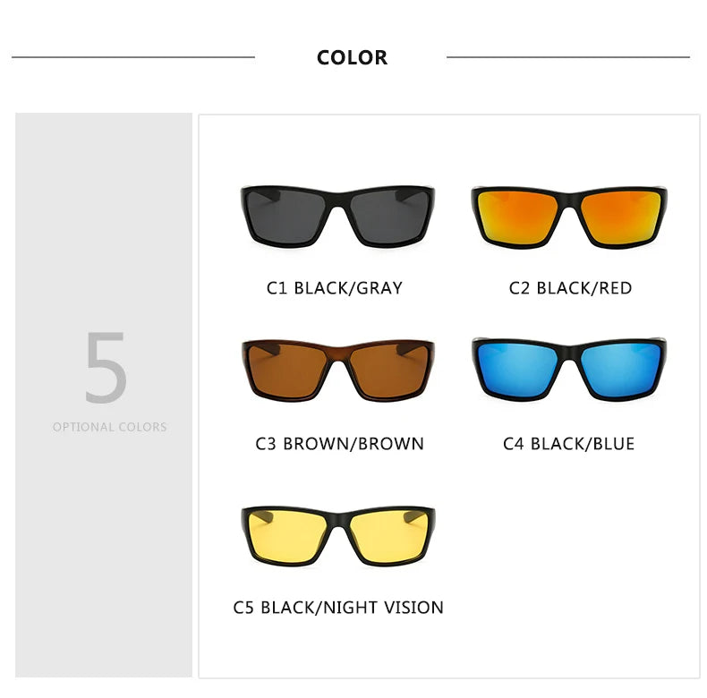 Elevate Your Style with Polarized Rectangle Sunglasses for Men - Perfect for Driving and Casual Wear!