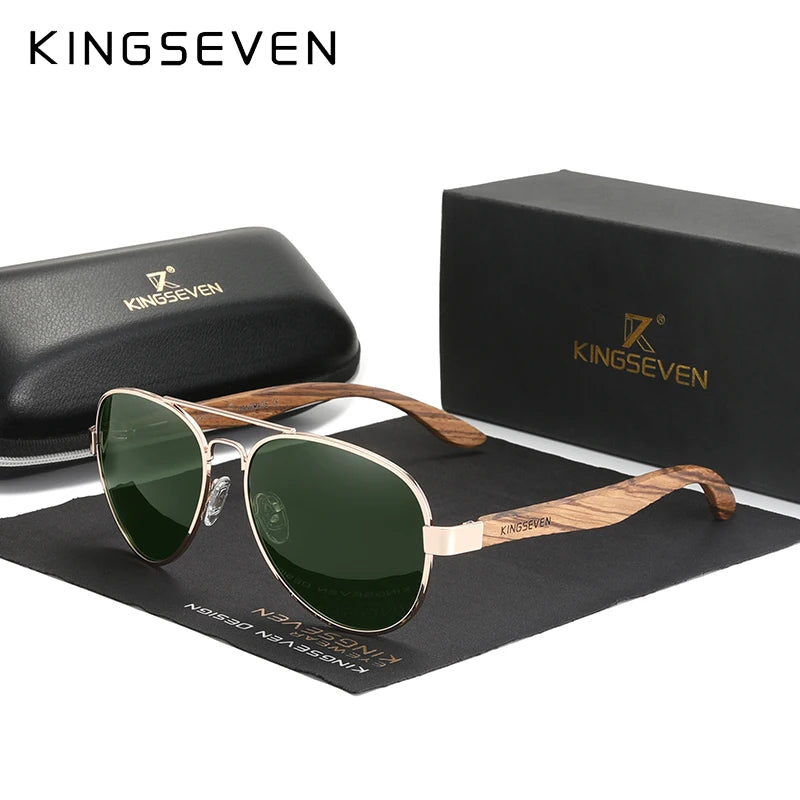 Elevate Your Style with 2024's New Handmade Wooden Polarized Sunglasses for Men - UV400 Protection and Classic Pilot Design