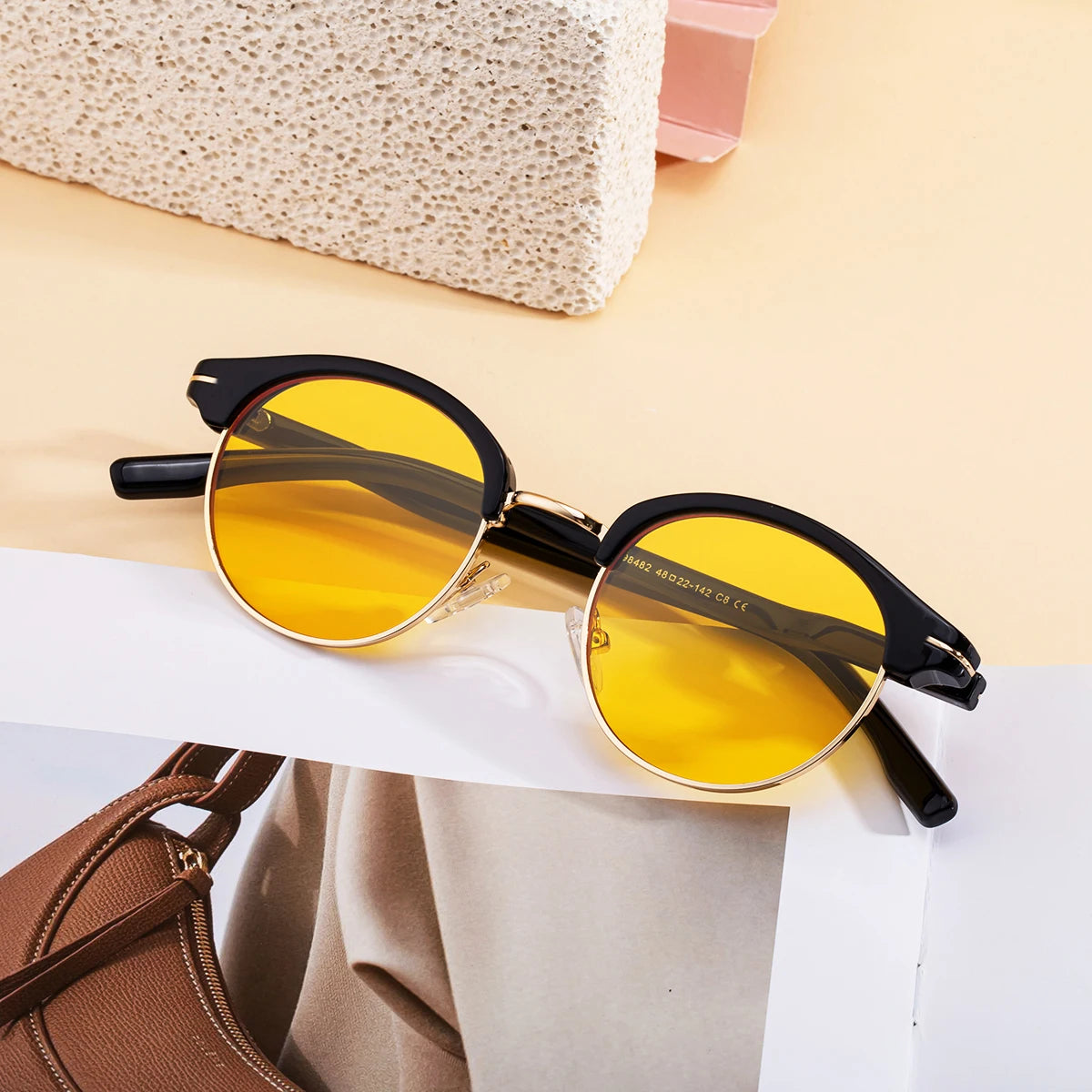 Designer round Metal Frame UV400 Protection Sunglasses for Women 