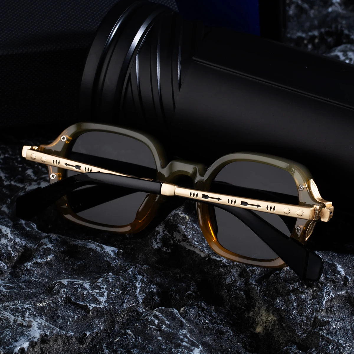  Designer Square Polarized UV400 Sunglasses for Men