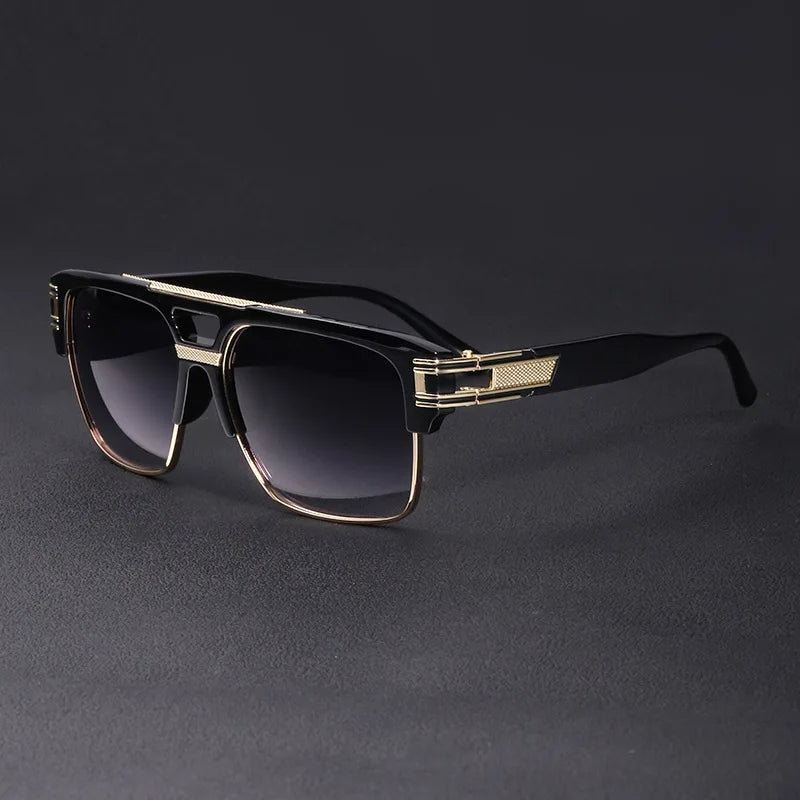 Designer Square Double Bridge UV400 Protection Sunglasses for Men 