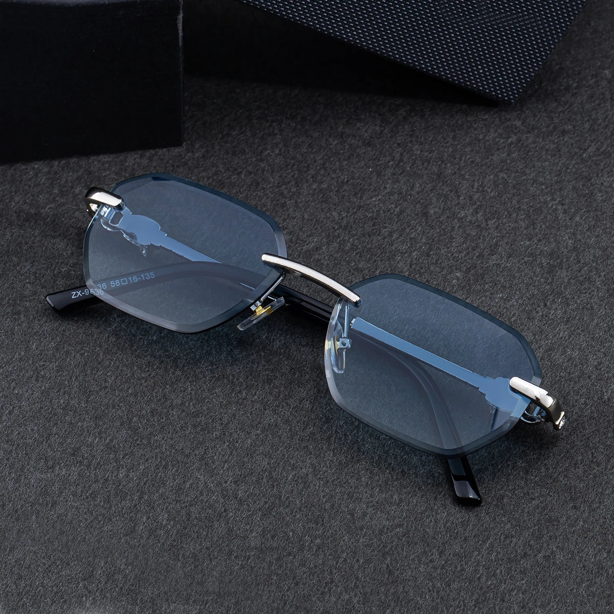  Designer Rimless Leopard Head UV400 Protection Sunglasses for Men