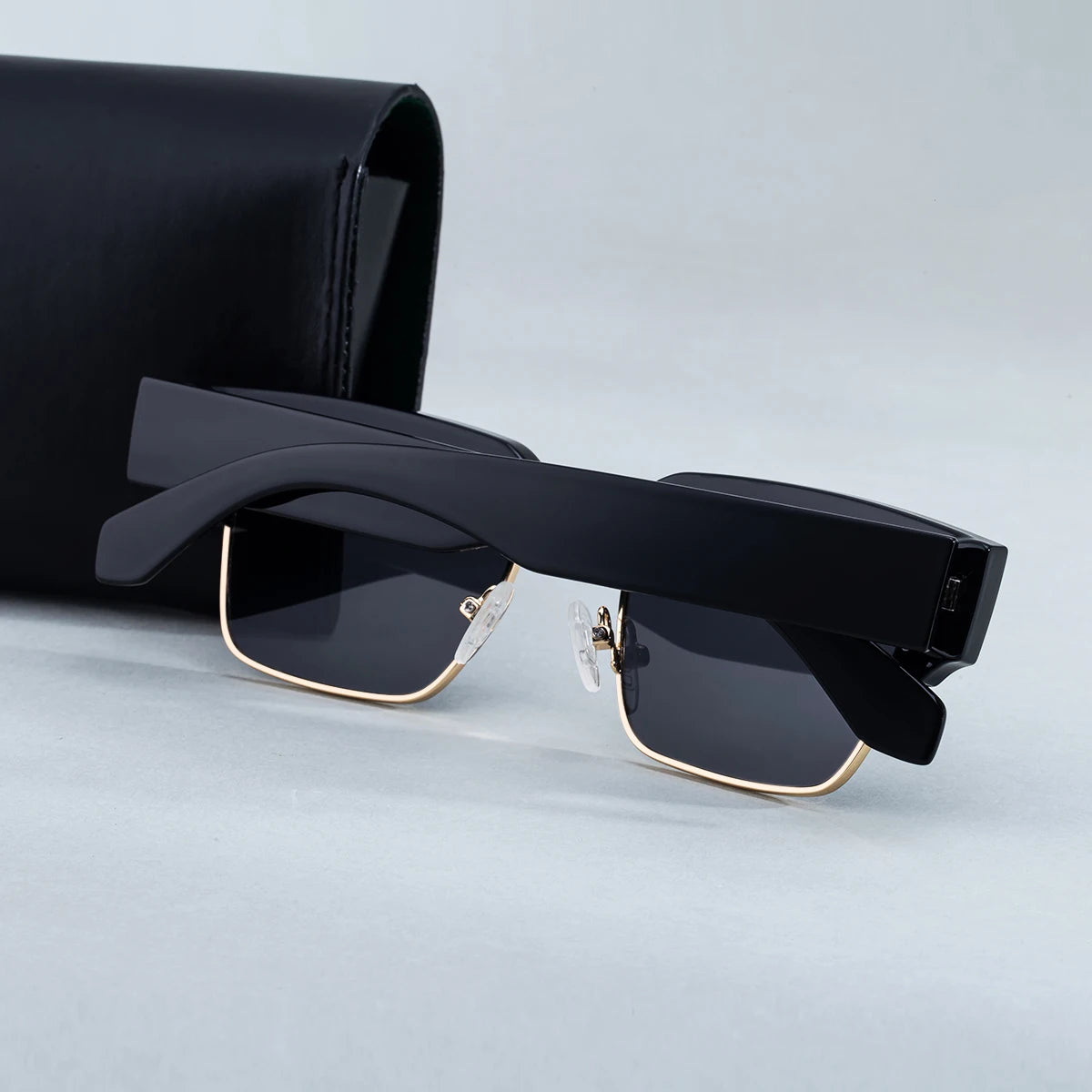Retro Designer Square Metal Frame UV400 Protection Sunglasses for Men 