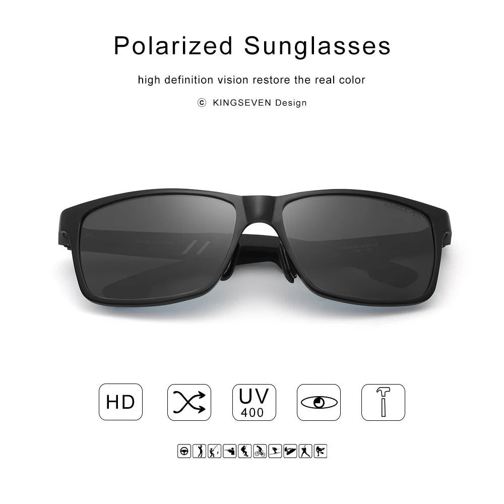 Elevate Your Style with Men's Polarized Aluminum Sunglasses - Perfect for Driving and Outdoor Adventures!