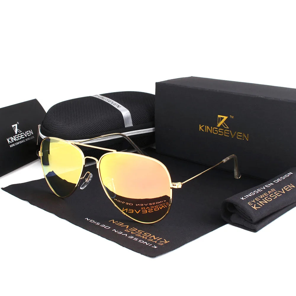Elevate Your Style with KINGSEVEN 58Mm Retro Classic Polarized Sunglasses for Women - Fashion-Forward Sun Protection