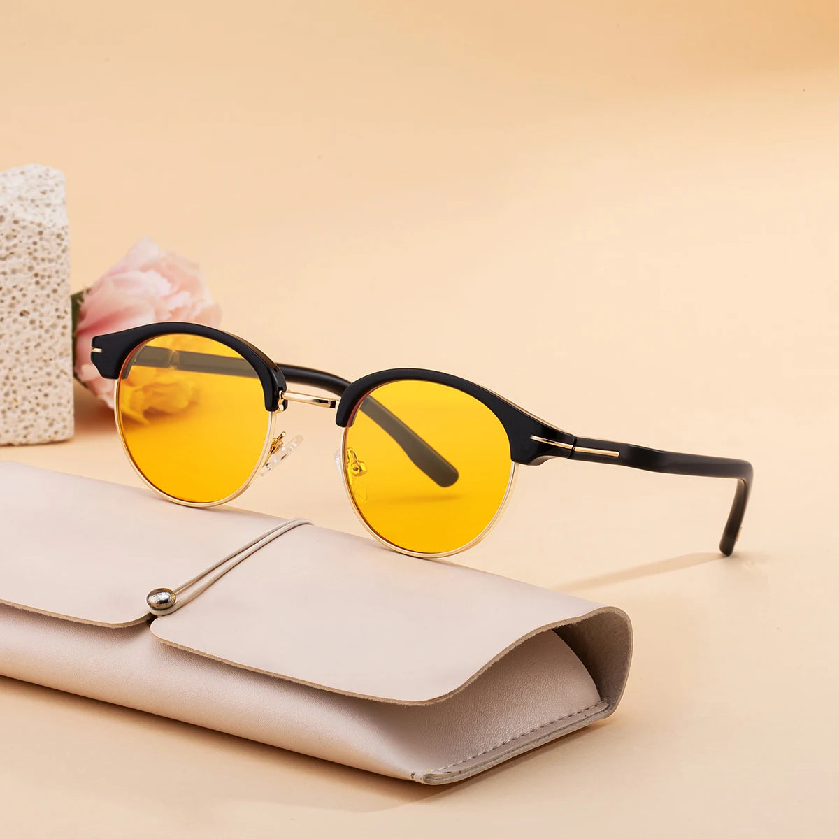 Designer round Metal Frame UV400 Protection Sunglasses for Women 