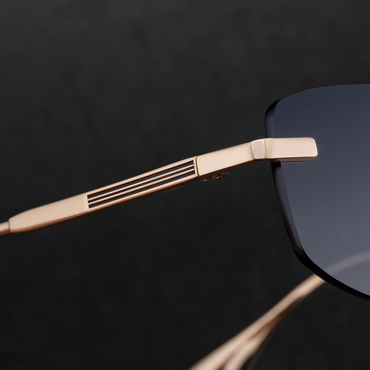 Designer Rimless Rectangle UV400 Protection Sunglasses for Men 