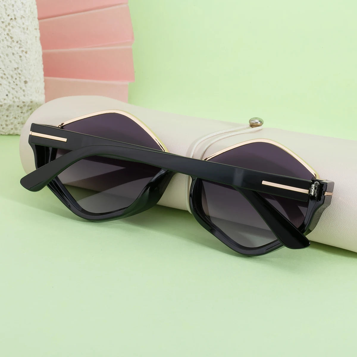 Designer Polygonal Shaped UV400 Protection Sunglasses for Women 