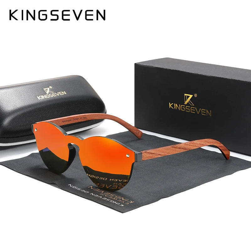 Elevate Your Style with Natural Bubinga Wooden Polarized Sunglasses for Men - Ultimate Protection and Fashion in One!