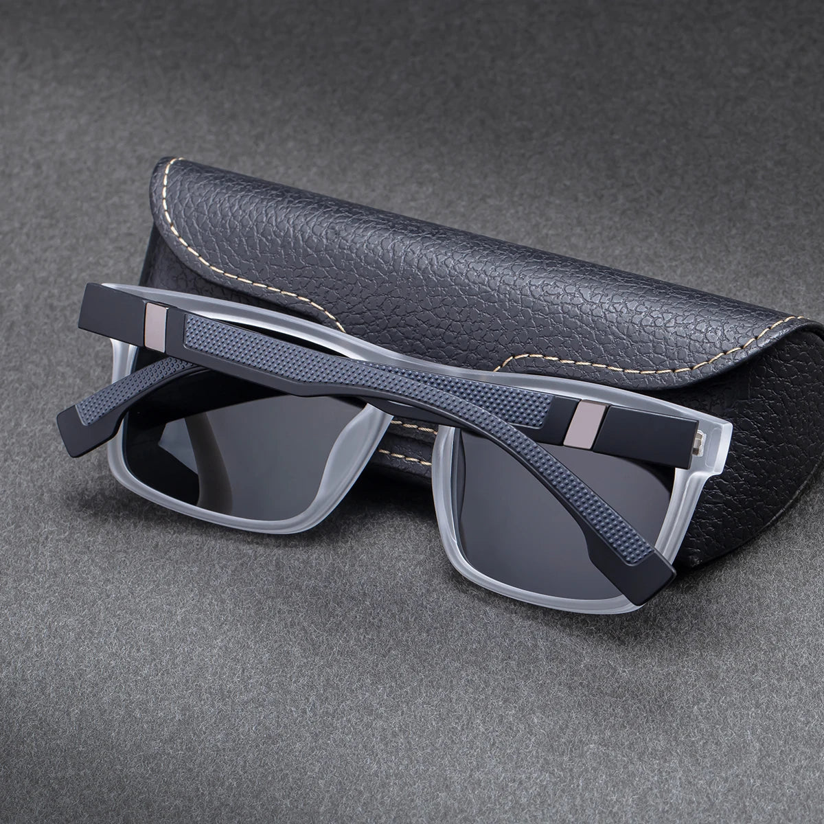  Personality Square Frame Polarized Lens UV400 Sunglasses for Men 